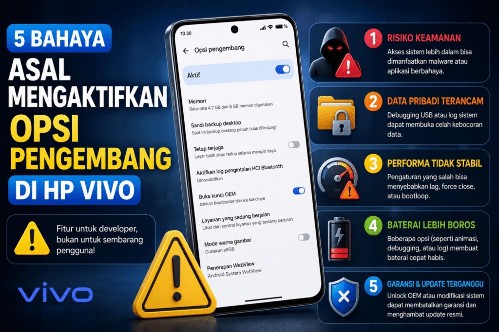 bahaya opsi pengembang di hp vivo