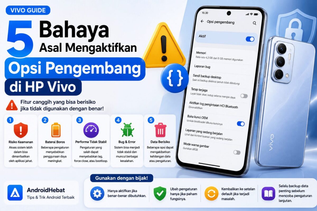 opsi pengembang di Vivo