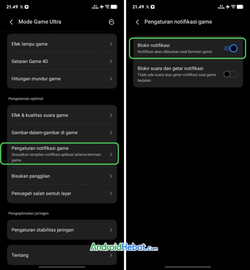 cara aktifkan mode game di Vivo