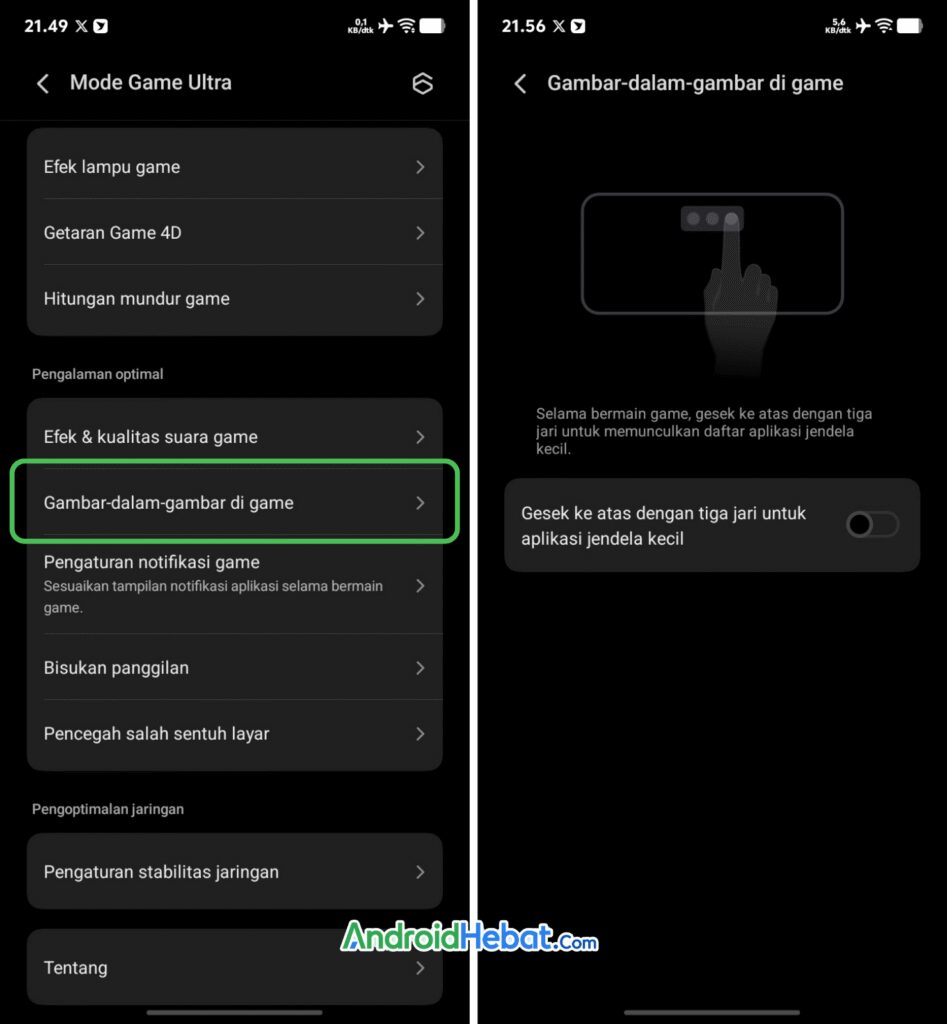 fungsi mode game ultra di Vivo