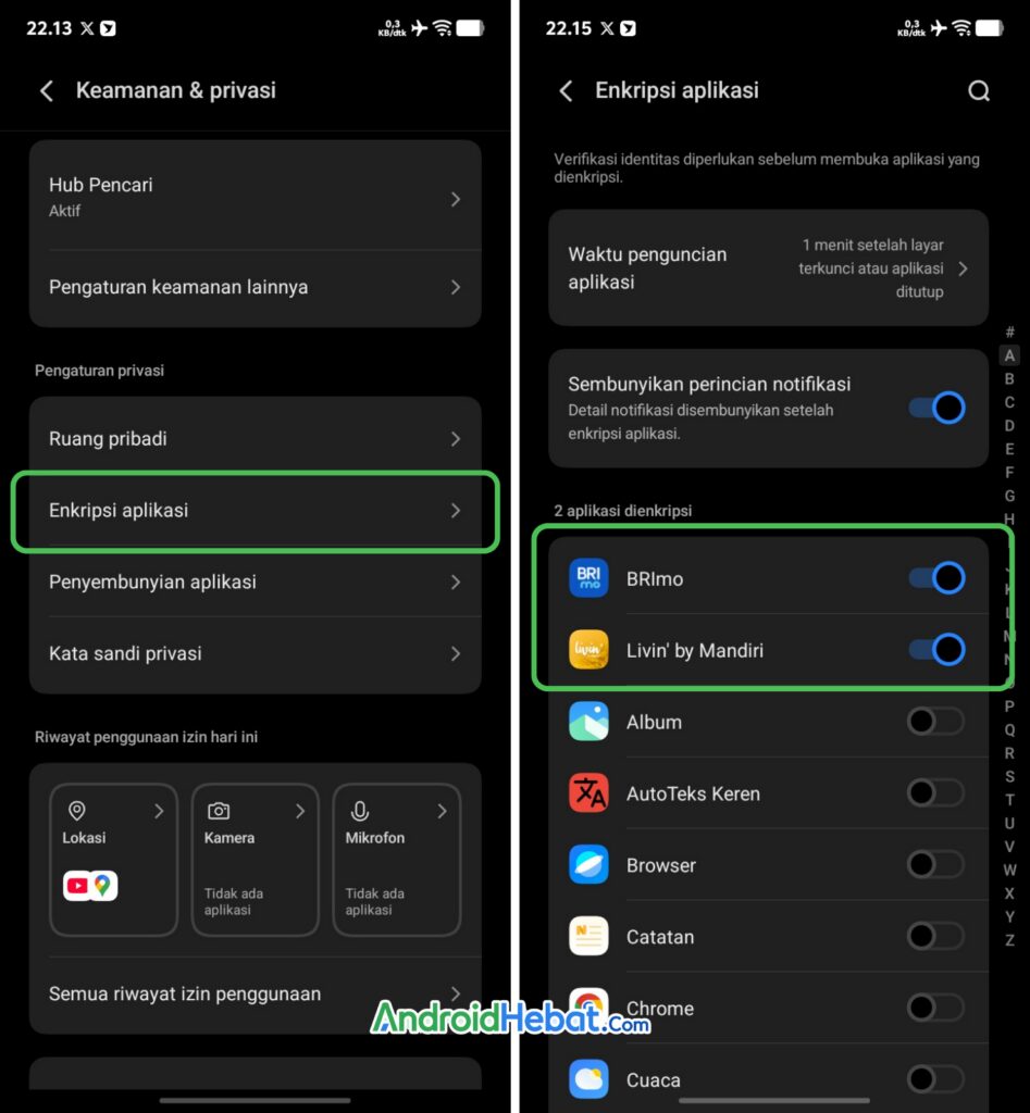 cara kunci brimo dan livin di Vivo