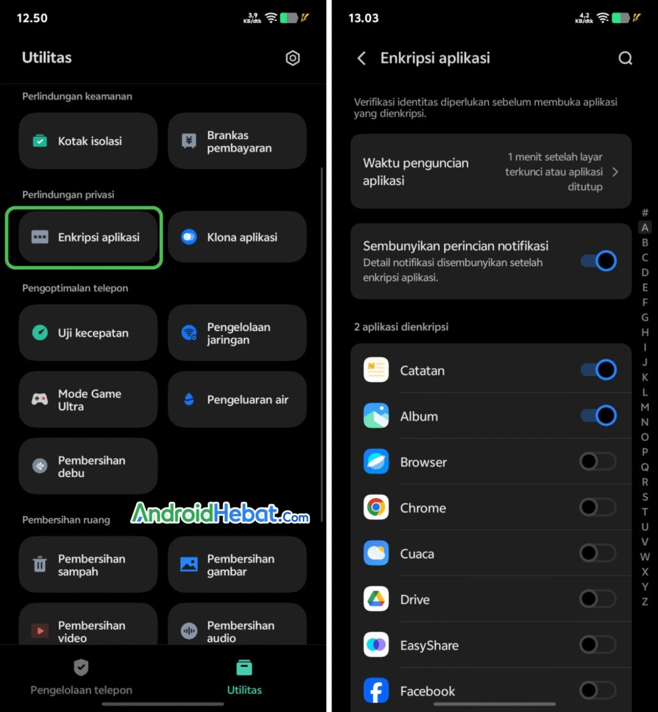 cara kunci album di Vivo