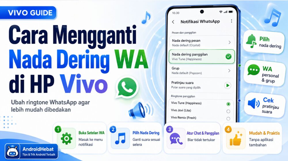 cara mengganti nada dering wa di hp vivo