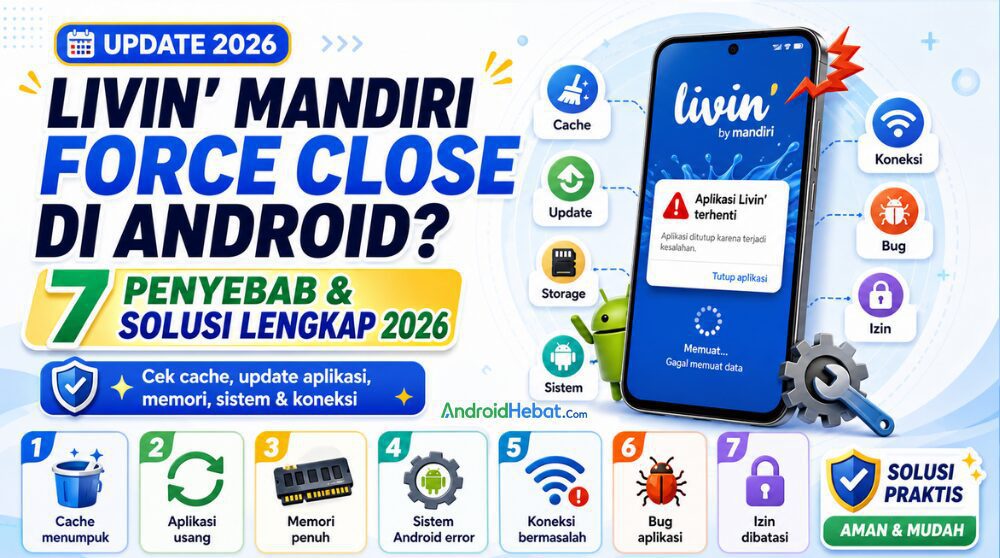 cara mengatasi livin mandiri crash
