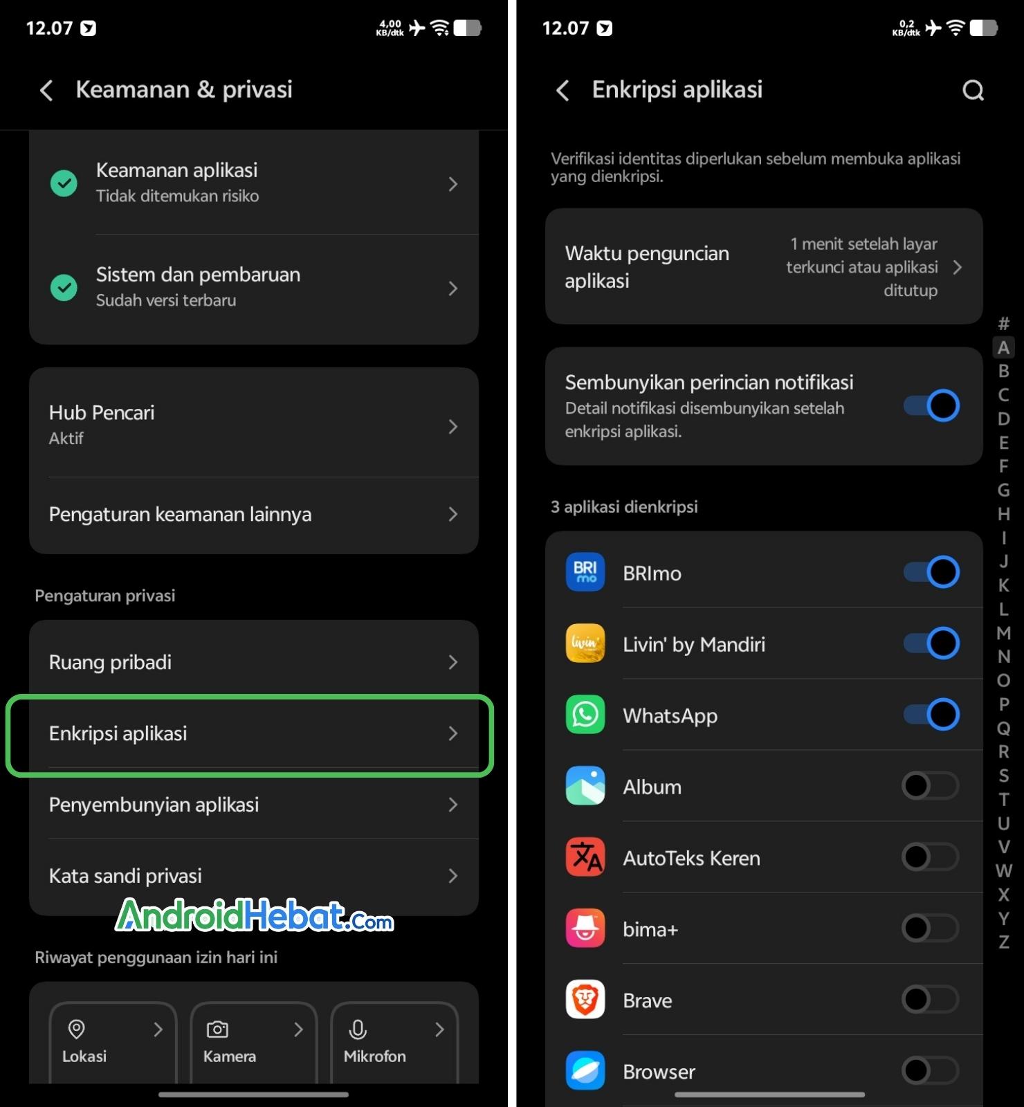 cara lock aplikasi di Vivo terbaru