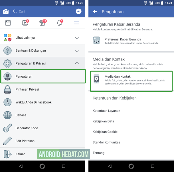 solusi aplikasi facebook update sendiri di android