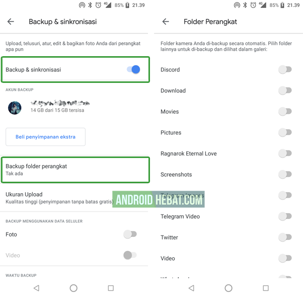 menyimpan foto online di google