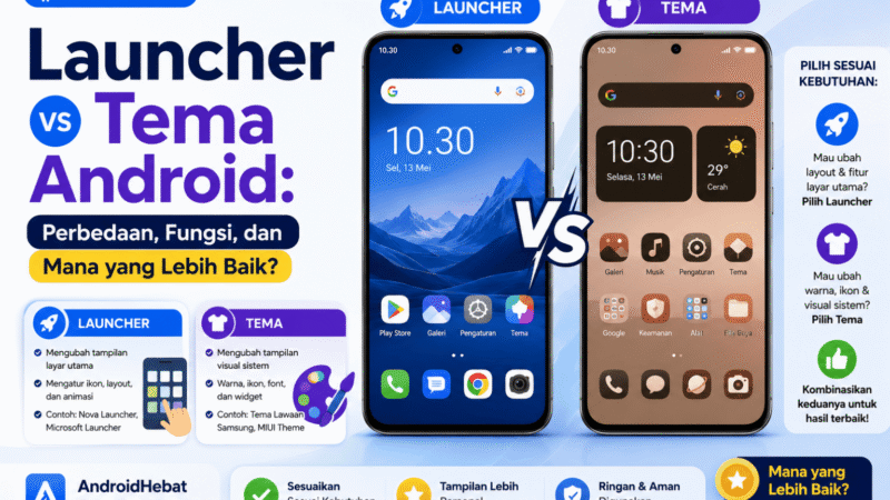 Launcher vs Tema Android: Perbedaan, Fungsi, dan Mana yang Lebih Baik