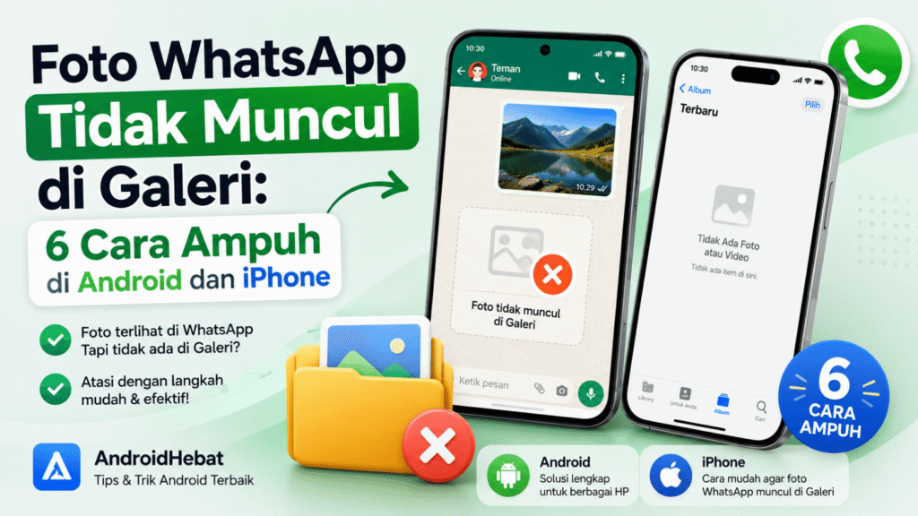 agar foto wa tidak ada di galeri