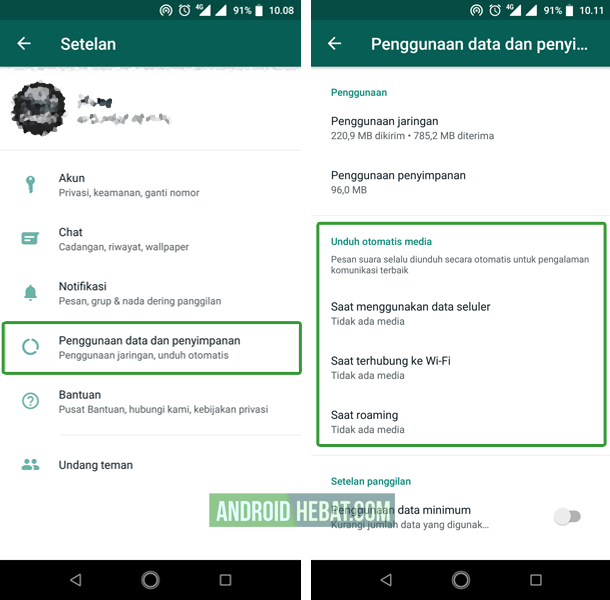 agar foto whatsapp tidak langsung tersimpan