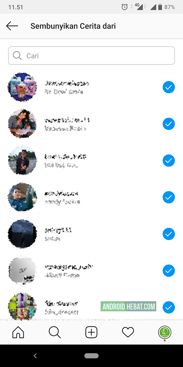 agar mantan tidak bisa story instagram kita