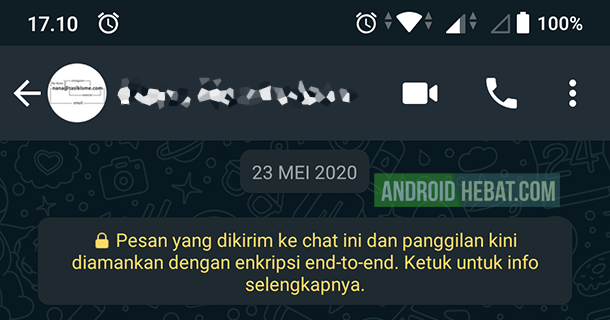 kenapa whatsapp ada tulisan end to end