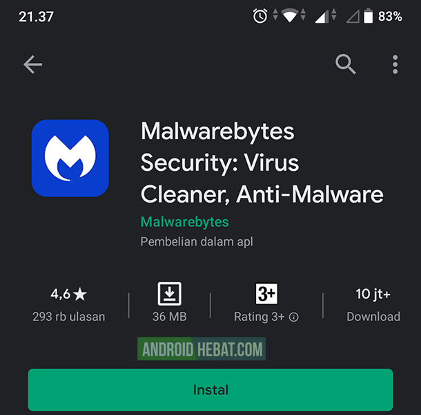 ciri android kena malware dan adware