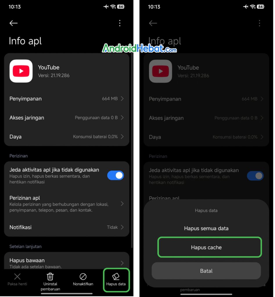 cara keluar dari mode samaran