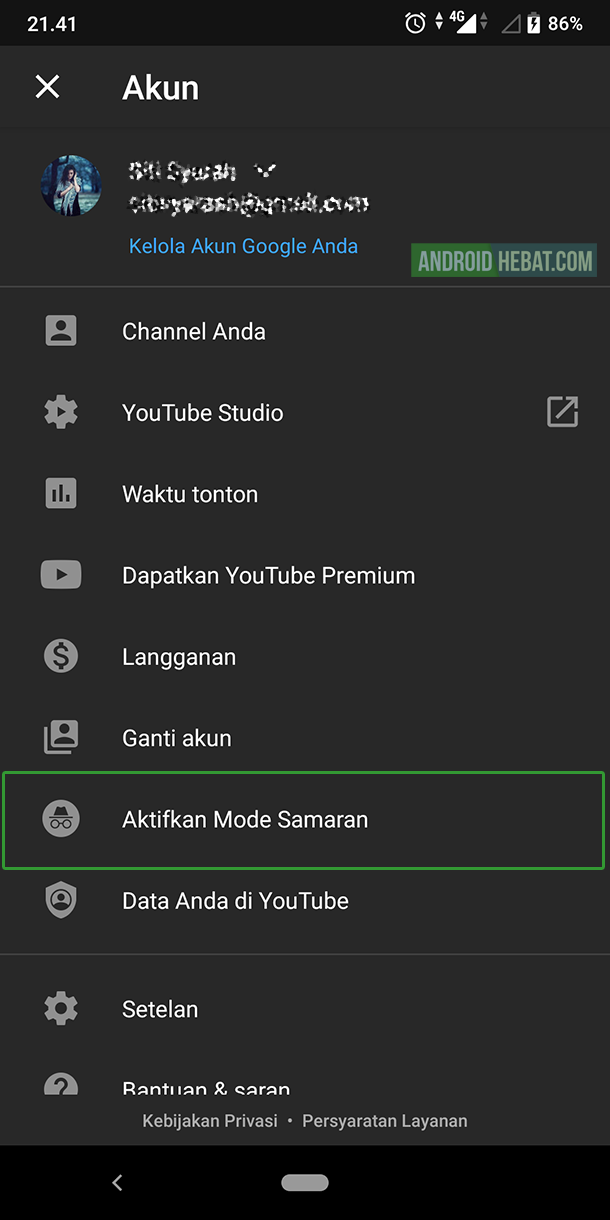 Kupas Singkat Arti dan Fungsi Mode Samaran di Youtube – AndroidHebat