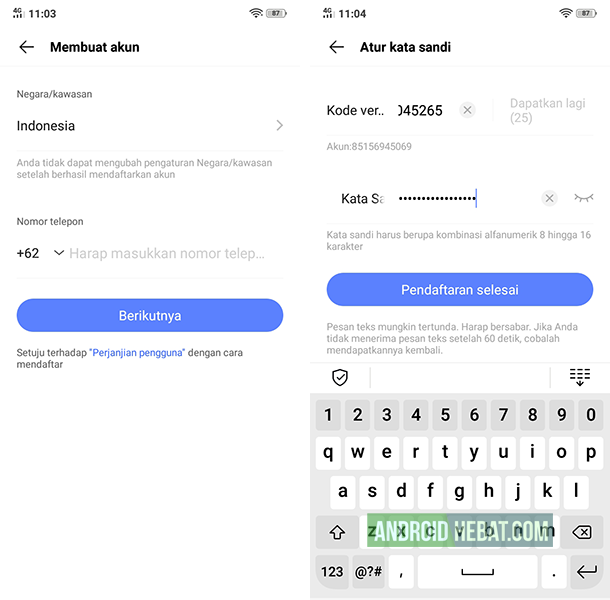 fungsi akun vivo di android