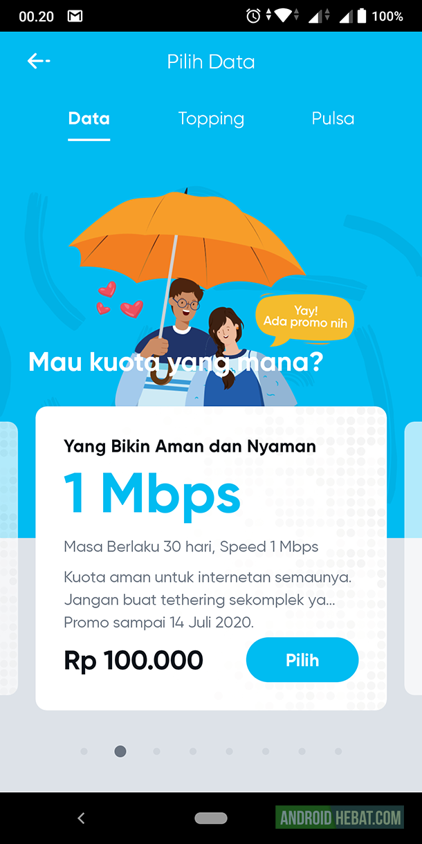 kecepatan paket internet unlimited kartu by.u telkomsel