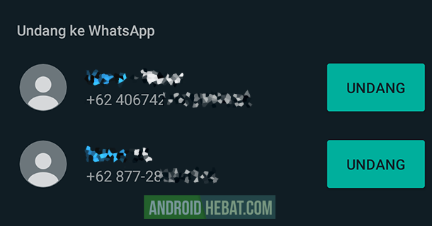 kenapa whatsapp ada tulisan undang