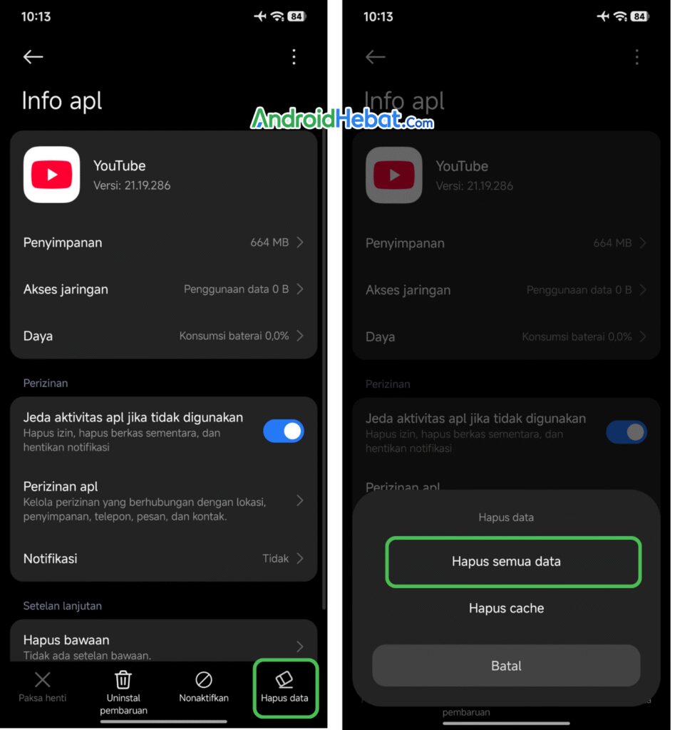 tidak bisa keluar mode samaran youtube