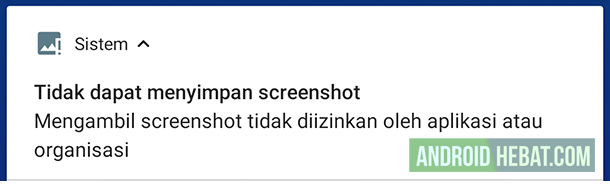 tidak bisa screenshot di telegram Android
