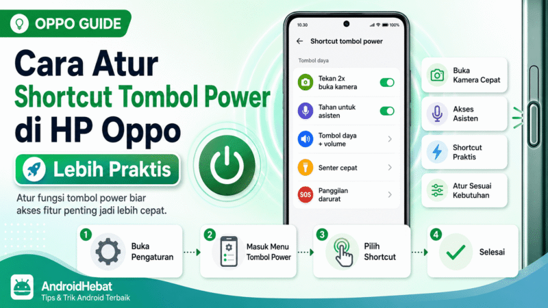 Cara Atur Shortcut Tombol Power di HP Oppo, Lebih Praktis