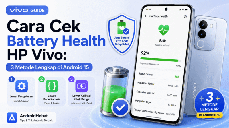 Cara Cek Battery Health HP Vivo: 3 Metode Lengkap di Android 15