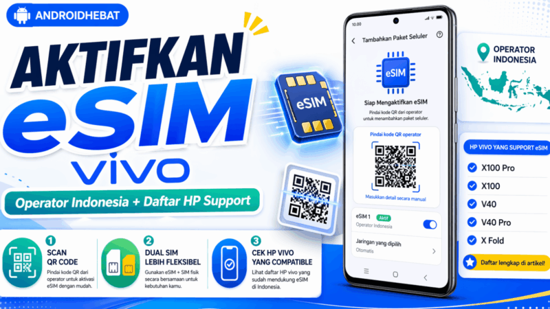 Cara Aktifkan eSIM di vivo (Operator Indonesia) + Daftar HP vivo yang Sudah Mendukung eSIM