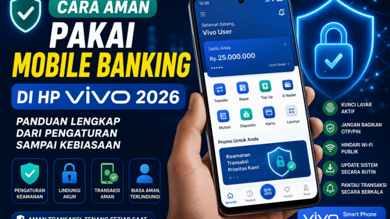 Cara Aman Pakai Mobile Banking di HP Vivo 2026: Panduan Lengkap dari Pengaturan sampai Kebiasaan