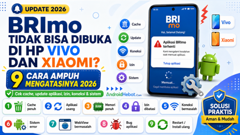 BRImo Tidak Bisa Dibuka di HP Vivo dan Xiaomi? Ini 9 Cara Ampuh Mengatasinya 2026