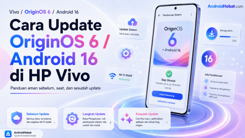 Cara Update OriginOS 6 / Android 16 di HP Vivo