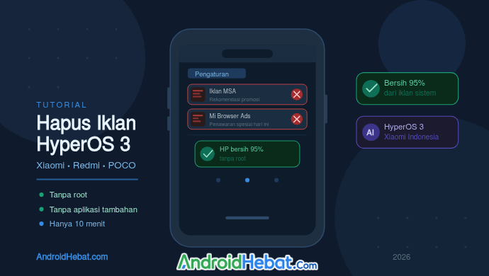 Cara Hapus Iklan di HyperOS 3 Xiaomi, Redmi, dan POCO – Bersih 95% Tanpa Root