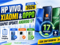 Daftar Lengkap HP Vivo, Xiaomi, dan Oppo yang Dapat Update Android 17