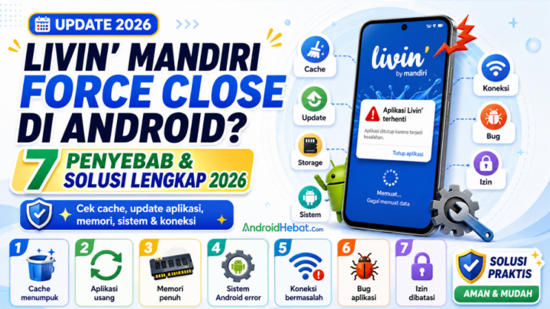 Livin’ Mandiri Force Close di Android? Ini 7 Penyebab dan Solusi Lengkap 2026