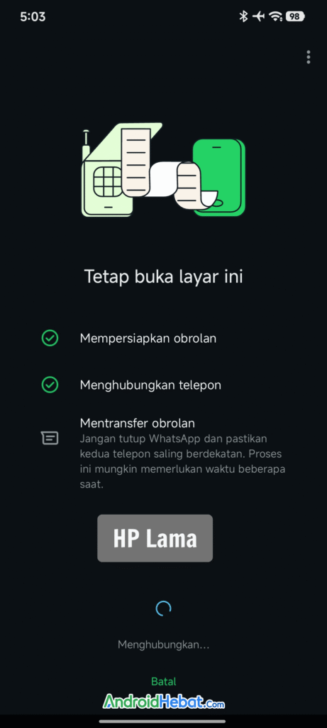 memindahkan chat wa tanpa google drive 5